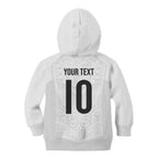 Custom New Zealand Football Kid Hoodie The Whites-Sporty T90 Style - Aussie Hoodie