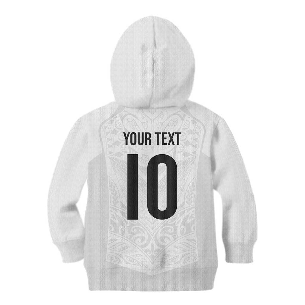 Custom New Zealand Football Kid Hoodie The Whites-Sporty T90 Style - Aussie Hoodie
