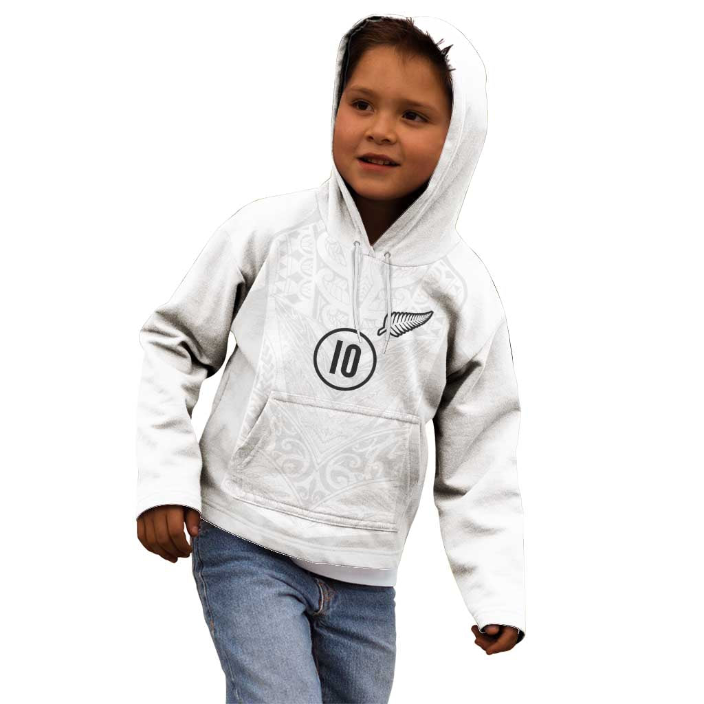 Custom New Zealand Football Kid Hoodie The Whites-Sporty T90 Style - Aussie Hoodie