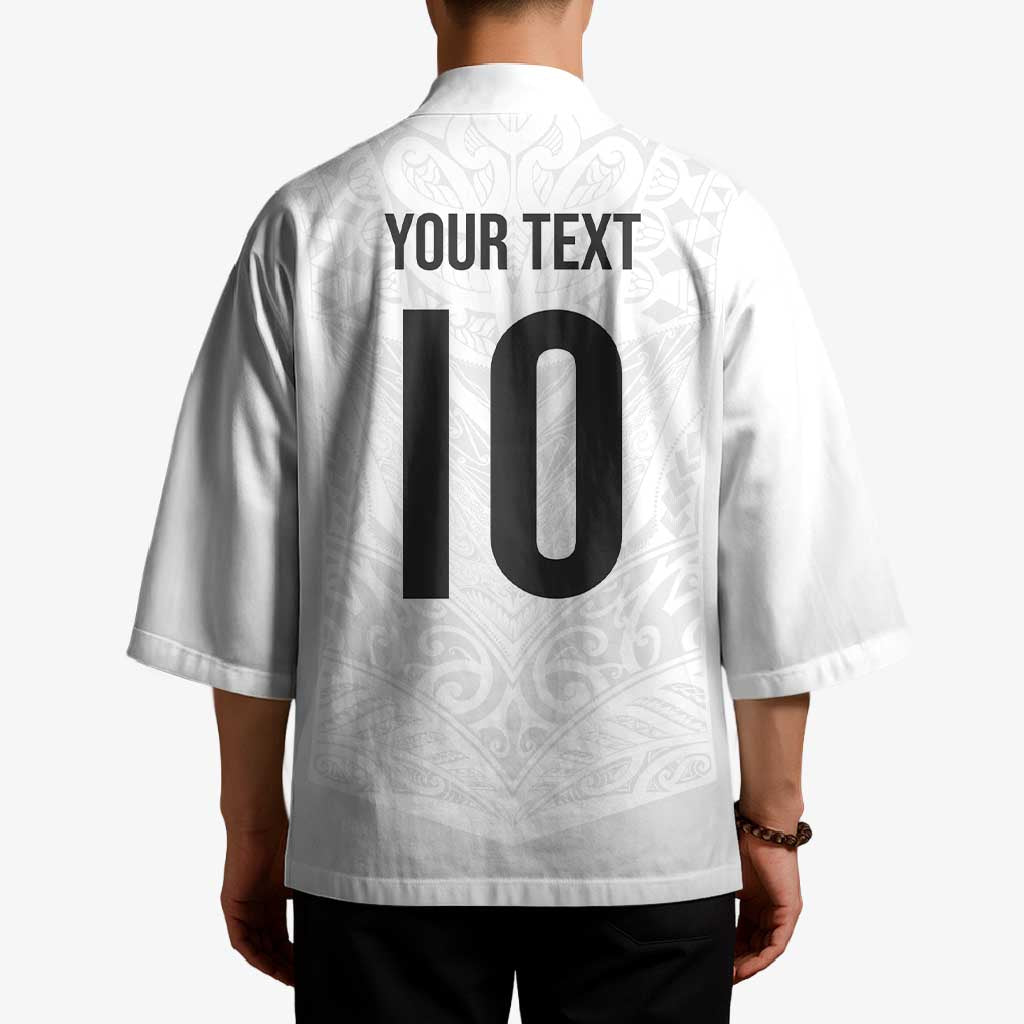 Custom New Zealand Football Kimono The Whites-Sporty T90 Style - Aussie Hoodie