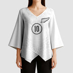 Custom New Zealand Football Kimono Sleeve Blouse The Whites-Sporty T90 Style - Aussie Hoodie