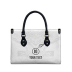 Custom New Zealand Football Leather Bag The Whites-Sporty T90 Style - Aussie Hoodie