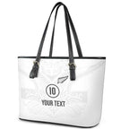 Custom New Zealand Football Leather Tote Bag The Whites-Sporty T90 Style - Aussie Hoodie