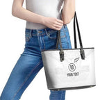 Custom New Zealand Football Leather Tote Bag The Whites-Sporty T90 Style - Aussie Hoodie