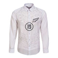 Custom New Zealand Football Long Sleeve Button Shirt The Whites-Sporty T90 Style - Aussie Hoodie