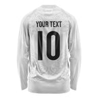 Custom New Zealand Football Long Sleeve Shirt The Whites-Sporty T90 Style - Aussie Hoodie