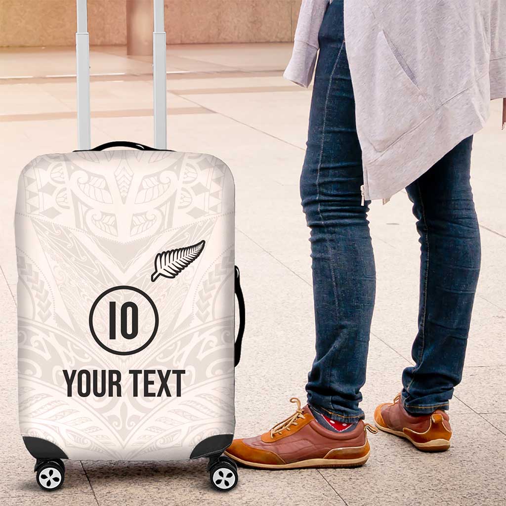 Custom New Zealand Football Luggage Cover The Whites-Sporty T90 Style - Aussie Hoodie