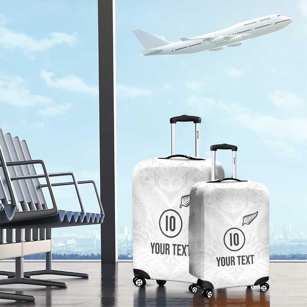 Custom New Zealand Football Luggage Cover The Whites-Sporty T90 Style - Aussie Hoodie