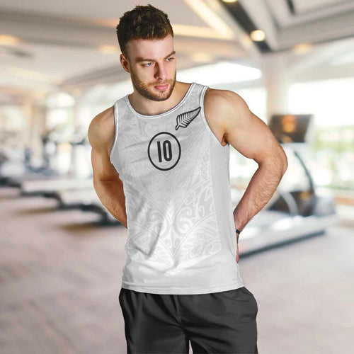 Custom New Zealand Football Men Tank Top The Whites-Sporty T90 Style - Aussie Hoodie