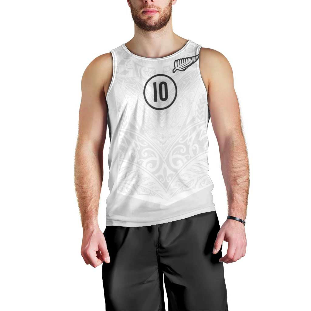 Custom New Zealand Football Men Tank Top The Whites-Sporty T90 Style - Aussie Hoodie