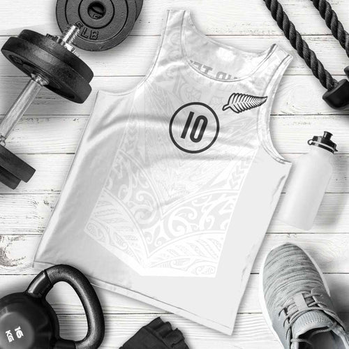 Custom New Zealand Football Men Tank Top The Whites-Sporty T90 Style - Aussie Hoodie