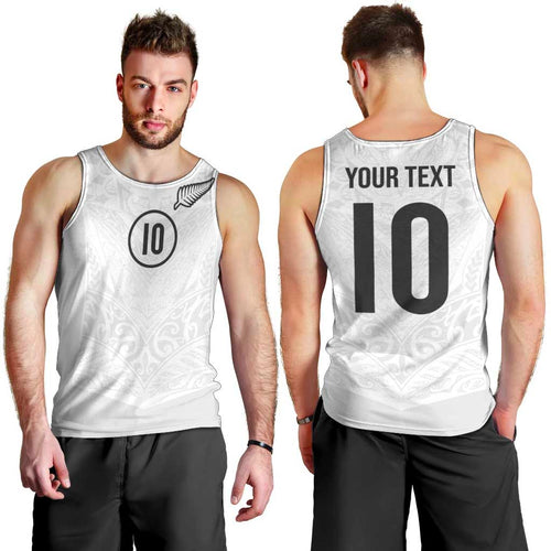 Custom New Zealand Football Men Tank Top The Whites-Sporty T90 Style - Aussie Hoodie