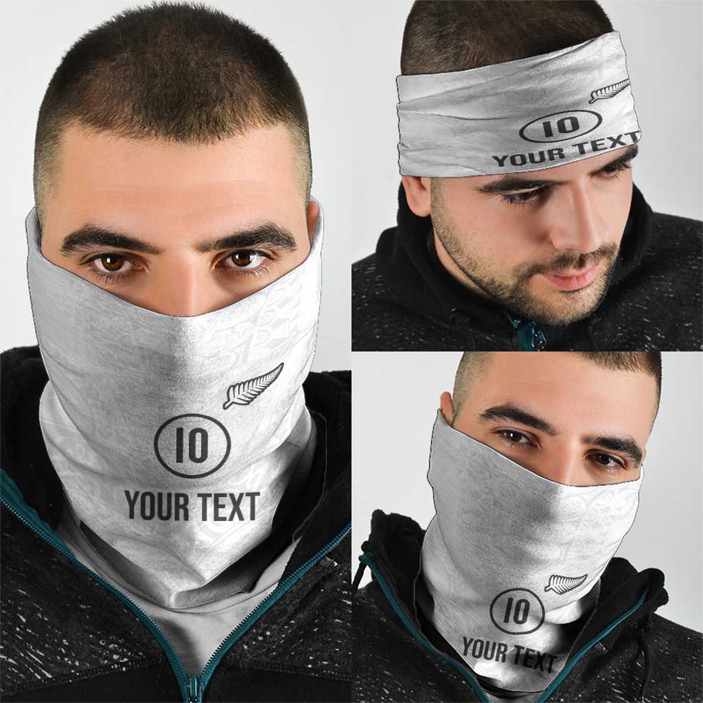 Custom New Zealand Football Neck Gaiter The Whites-Sporty T90 Style - Aussie Hoodie