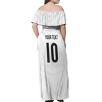 Custom New Zealand Football Off Shoulder Maxi Dress The Whites-Sporty T90 Style - Aussie Hoodie
