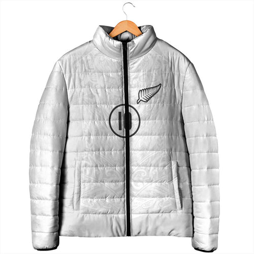 Custom New Zealand Football Padded Jacket The Whites-Sporty T90 Style - Aussie Hoodie
