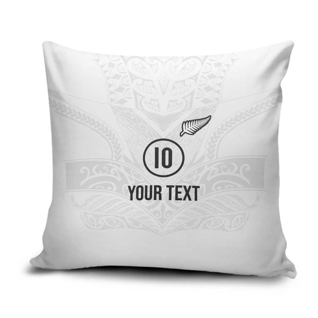 Custom New Zealand Football Pillow Cover The Whites-Sporty T90 Style - Aussie Hoodie