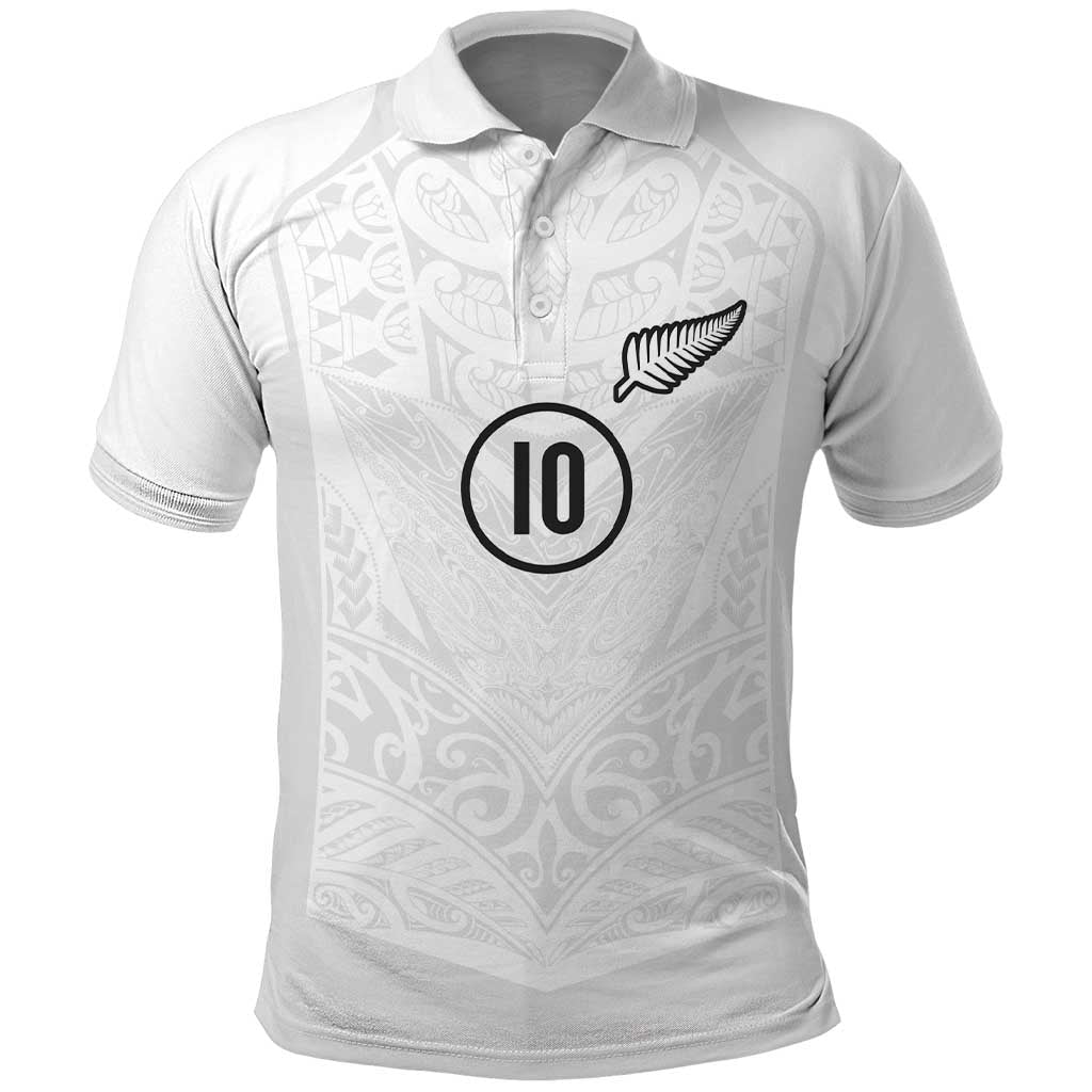 Custom New Zealand Football Polo Shirt The Whites-Sporty T90 Style - Aussie Hoodie