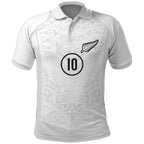 Custom New Zealand Football Polo Shirt The Whites-Sporty T90 Style - Aussie Hoodie