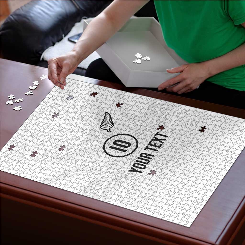 Custom New Zealand Football Puzzle The Whites-Sporty T90 Style - Aussie Hoodie