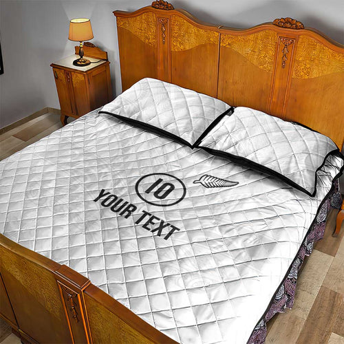 Custom New Zealand Football Quilt Bed Set The Whites-Sporty T90 Style - Aussie Hoodie