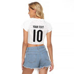 Custom New Zealand Football Raglan Cropped T Shirt The Whites-Sporty T90 Style - Aussie Hoodie