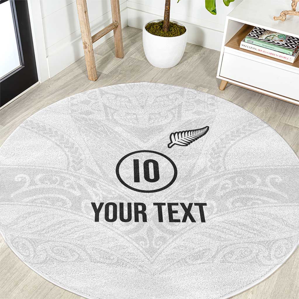 Custom New Zealand Football Round Carpet The Whites-Sporty T90 Style - Aussie Hoodie