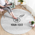 Custom New Zealand Football Round Carpet The Whites-Sporty T90 Style - Aussie Hoodie