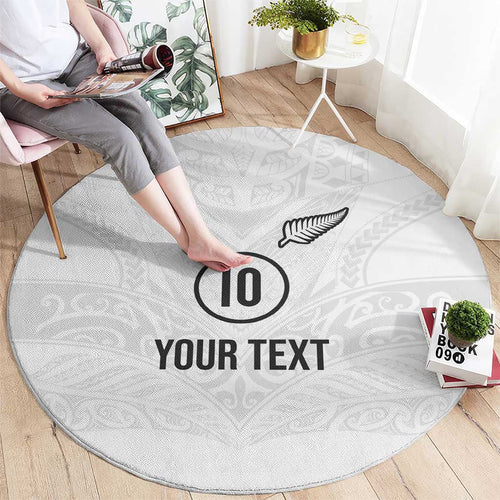 Custom New Zealand Football Round Carpet The Whites-Sporty T90 Style - Aussie Hoodie