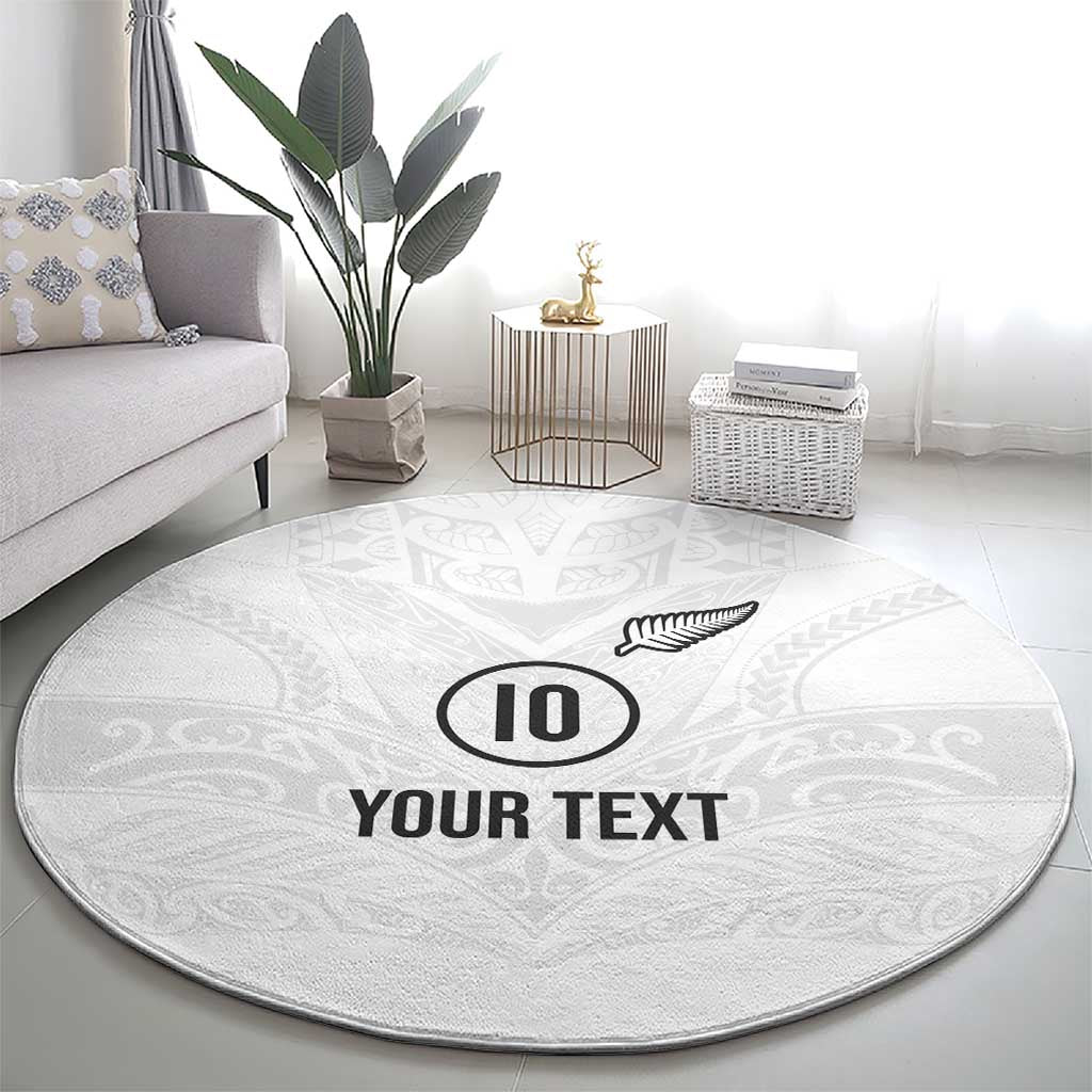 Custom New Zealand Football Round Carpet The Whites-Sporty T90 Style - Aussie Hoodie