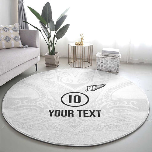 Custom New Zealand Football Round Carpet The Whites-Sporty T90 Style - Aussie Hoodie