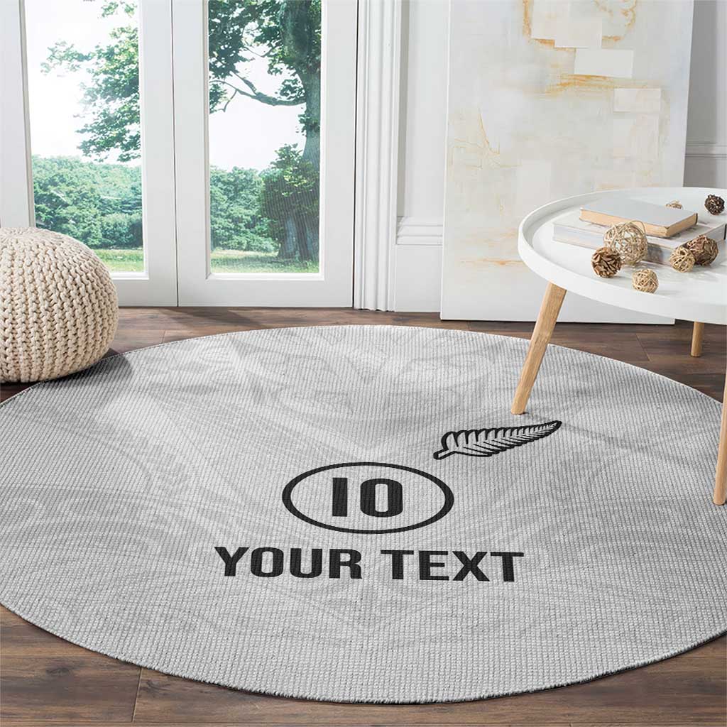 Custom New Zealand Football Round Carpet The Whites-Sporty T90 Style - Aussie Hoodie