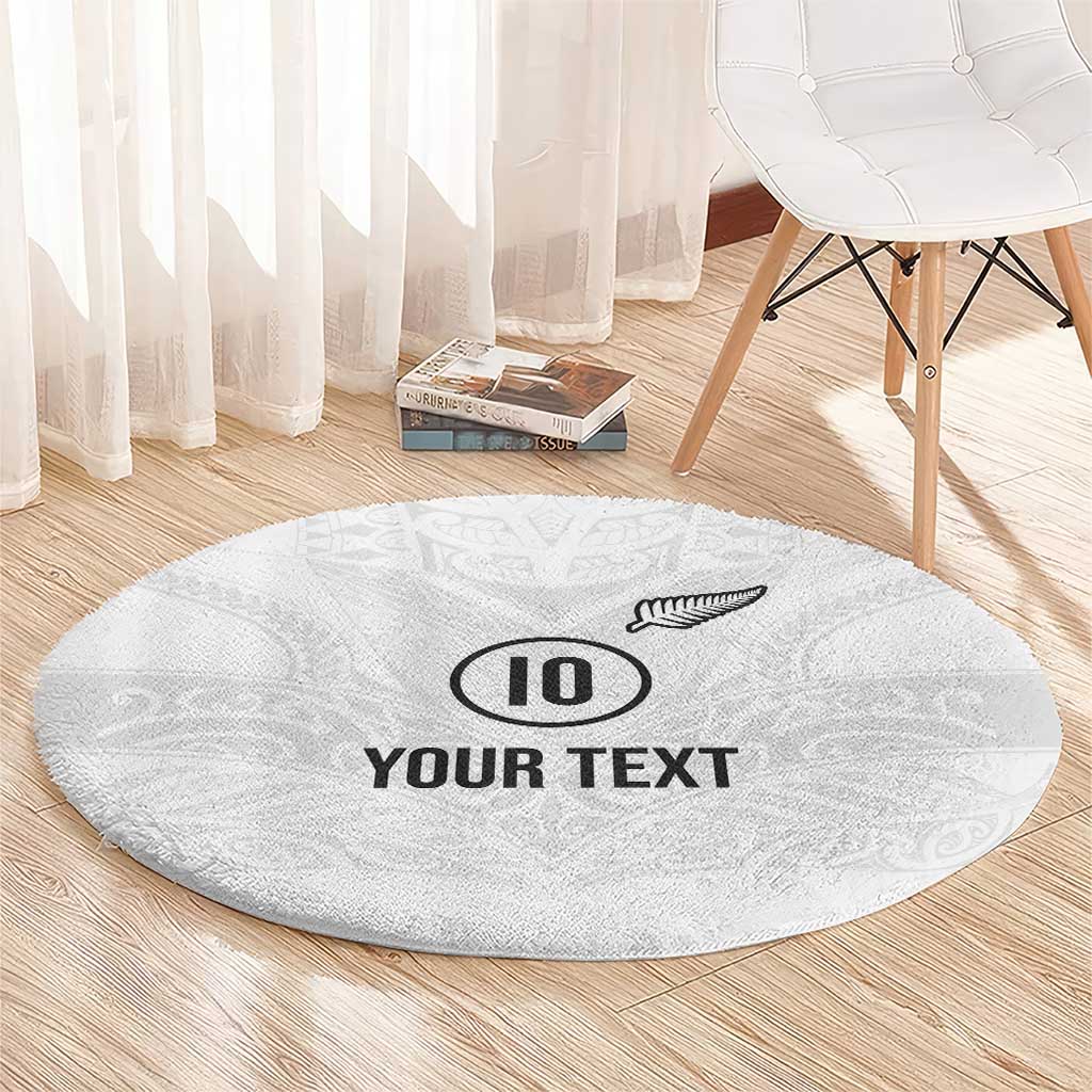 Custom New Zealand Football Round Carpet The Whites-Sporty T90 Style - Aussie Hoodie
