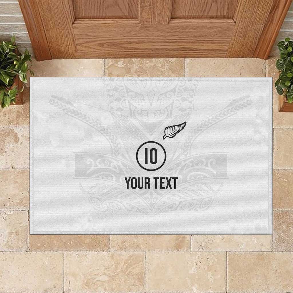Custom New Zealand Football Rubber Doormat The Whites-Sporty T90 Style - Aussie Hoodie