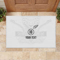 Custom New Zealand Football Rubber Doormat The Whites-Sporty T90 Style - Aussie Hoodie