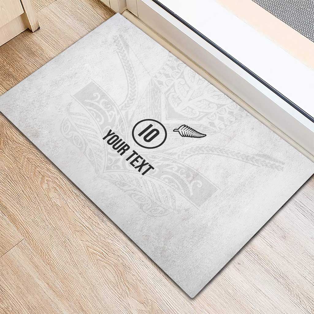 Custom New Zealand Football Rubber Doormat The Whites-Sporty T90 Style - Aussie Hoodie