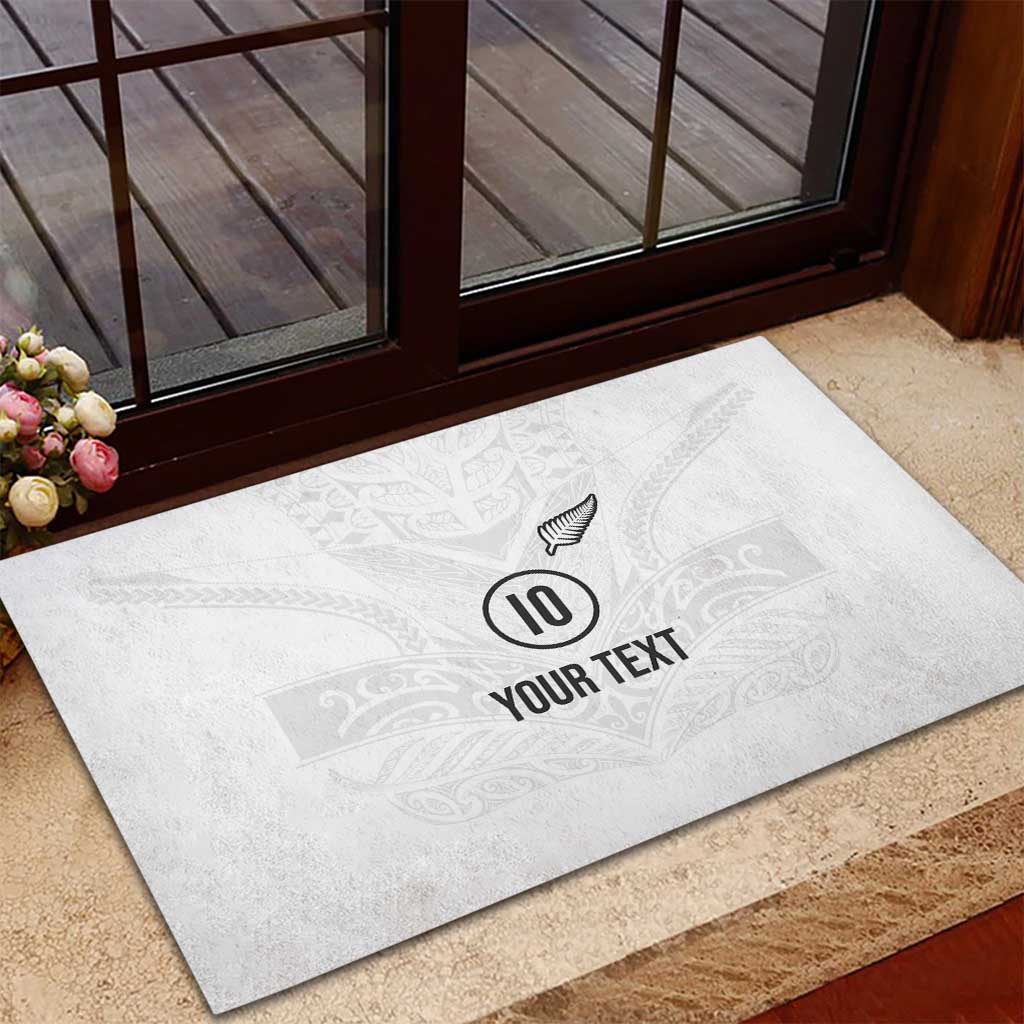 Custom New Zealand Football Rubber Doormat The Whites-Sporty T90 Style - Aussie Hoodie