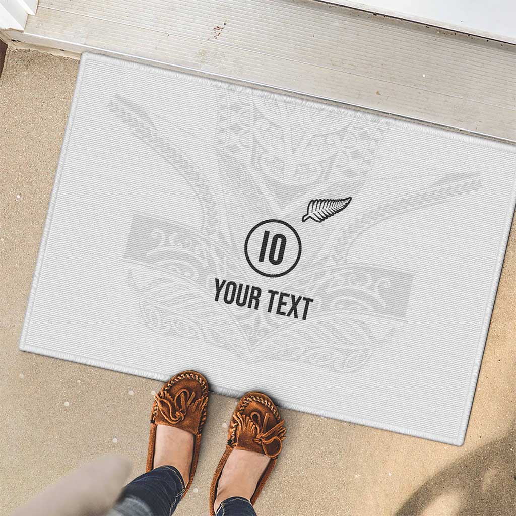 Custom New Zealand Football Rubber Doormat The Whites-Sporty T90 Style - Aussie Hoodie