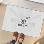 Custom New Zealand Football Rubber Doormat The Whites-Sporty T90 Style - Aussie Hoodie