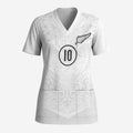 Custom New Zealand Football Scrub Top The Whites-Sporty T90 Style - Aussie Hoodie
