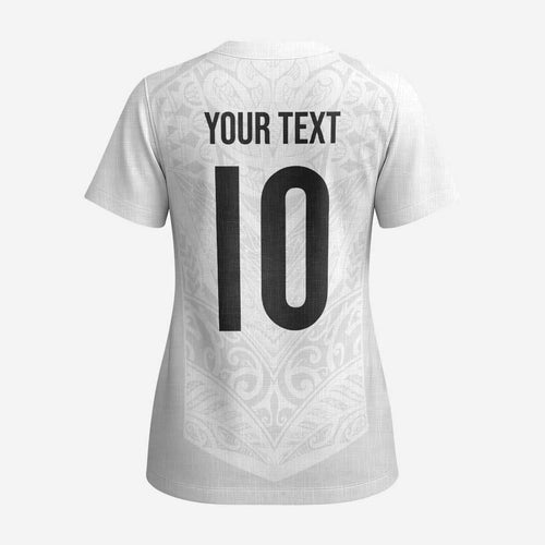 Custom New Zealand Football Scrub Top The Whites-Sporty T90 Style - Aussie Hoodie