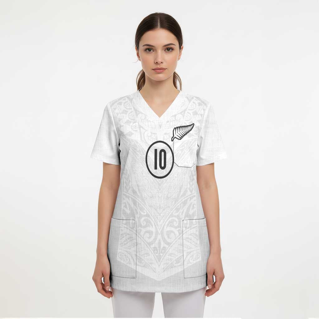 Custom New Zealand Football Scrub Top The Whites-Sporty T90 Style - Aussie Hoodie