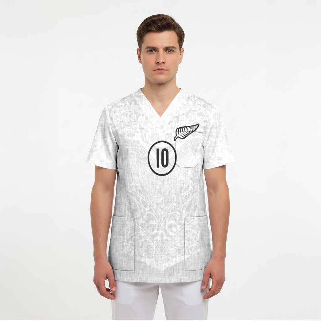 Custom New Zealand Football Scrub Top The Whites-Sporty T90 Style - Aussie Hoodie