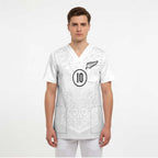Custom New Zealand Football Scrub Top The Whites-Sporty T90 Style - Aussie Hoodie