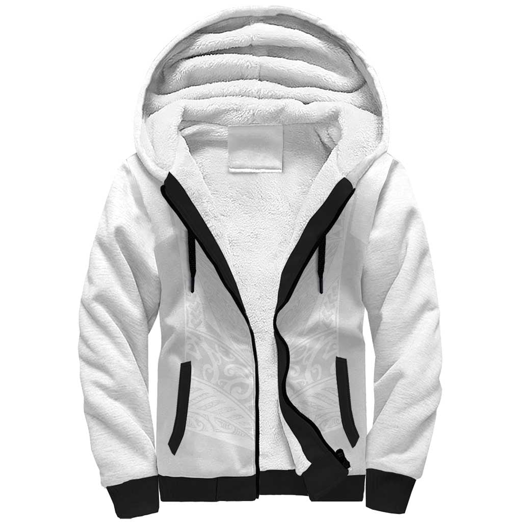 Custom New Zealand Football Sherpa Hoodie The Whites-Sporty T90 Style - Aussie Hoodie