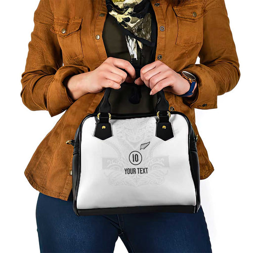 Custom New Zealand Football Shoulder Handbag The Whites-Sporty T90 Style - Aussie Hoodie