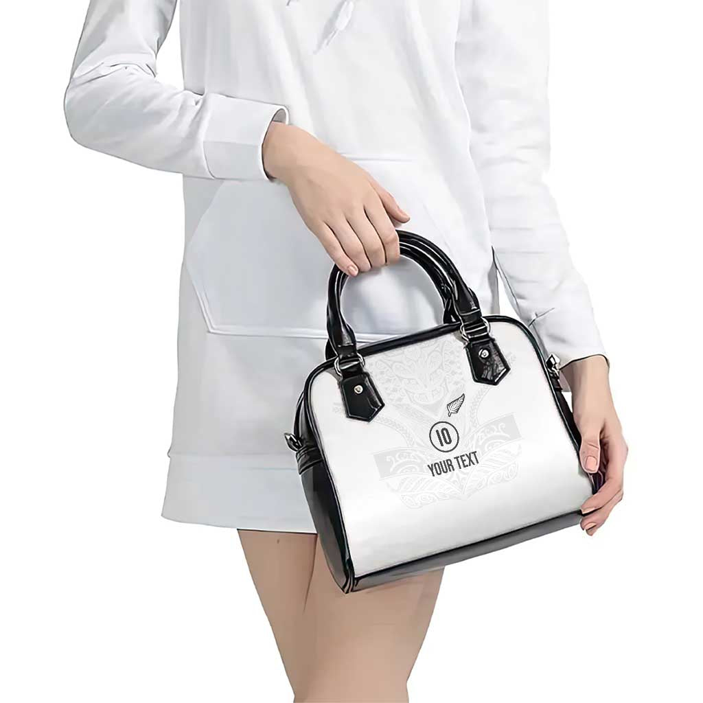 Custom New Zealand Football Shoulder Handbag The Whites-Sporty T90 Style - Aussie Hoodie
