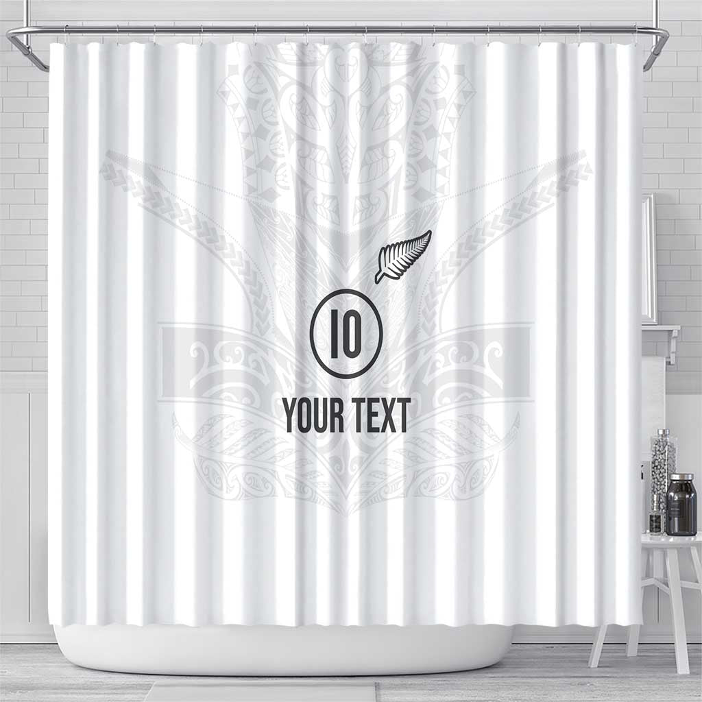 Custom New Zealand Football Shower Curtain The Whites-Sporty T90 Style - Aussie Hoodie