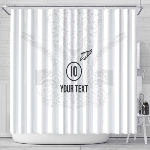 Custom New Zealand Football Shower Curtain The Whites-Sporty T90 Style - Aussie Hoodie