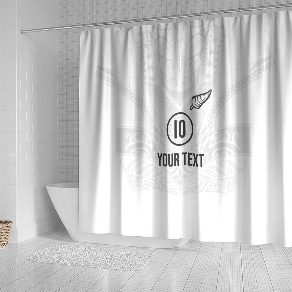 Custom New Zealand Football Shower Curtain The Whites-Sporty T90 Style - Aussie Hoodie