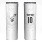 Custom New Zealand Football Skinny Tumbler The Whites-Sporty T90 Style - Aussie Hoodie
